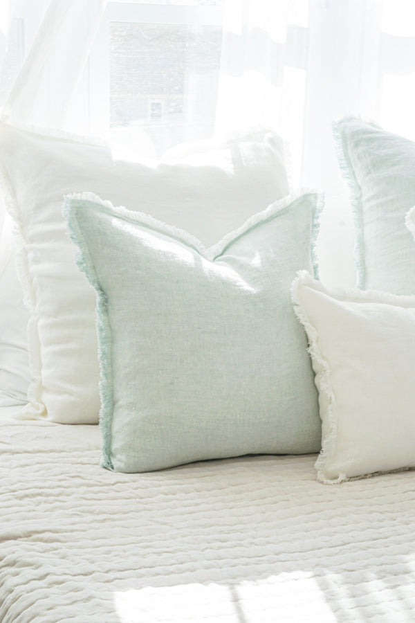 Light Aqua So Soft Linen Pillows