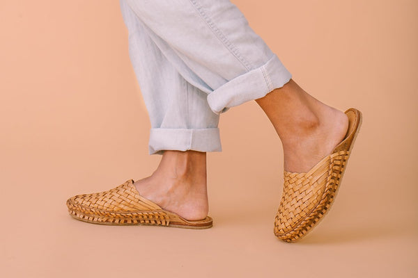 Women's Woven Slide in Honey + No Stripes by Mohinders