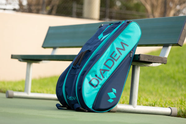 Tour 12 Pack Elevate Racket Bag (Teal/Navy) by Diadem Sports
