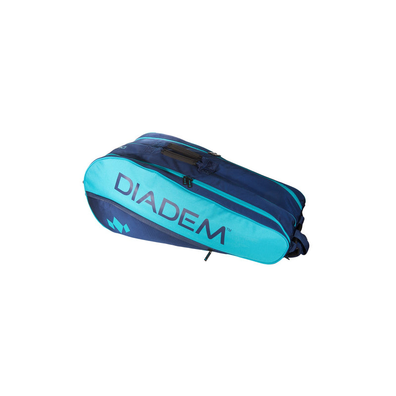 Tour 9 Pack Elevate Racket Bag (Teal/Navy) by Diadem Sports