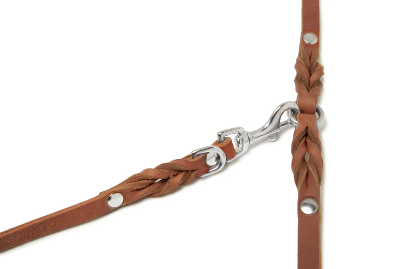 Butter Leather 3x Adjustable Dog Leash - Sahara Cognac by Molly And Stitch US