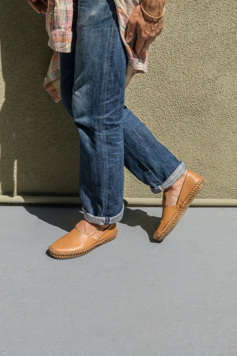 Men's Soft Solid Shoe in Amber by Mohinders