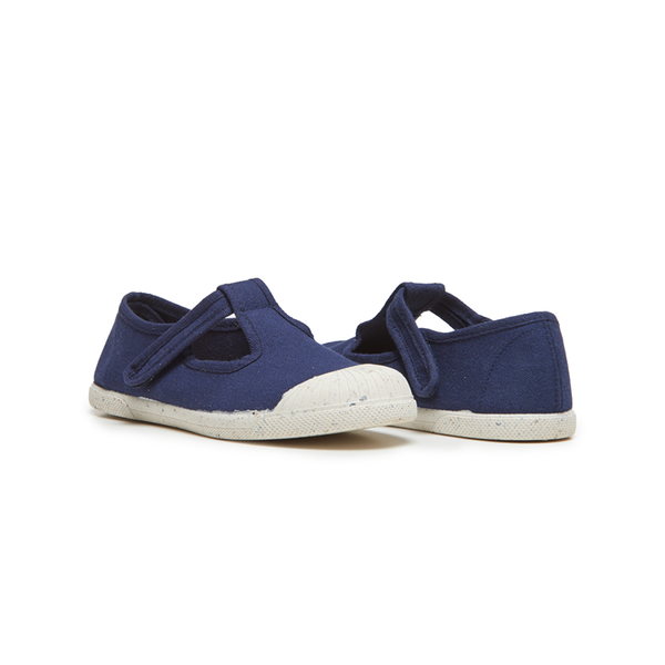 ECO-friendly T-band Sneakers in Navy by childrenchic