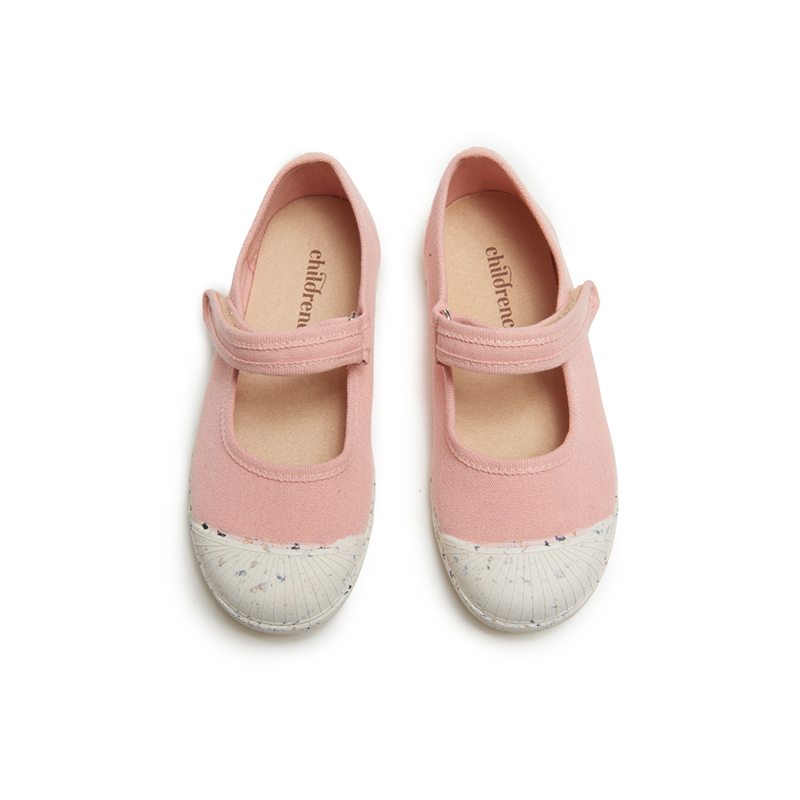 ECO-friendly Canvas Mary Jane Sneakers in Peach by childrenchic