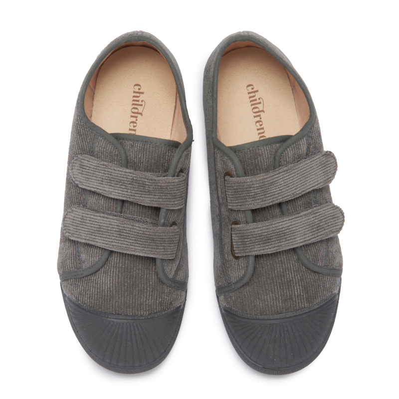 Fall Corduroy Sneakers in Grey by childrenchic