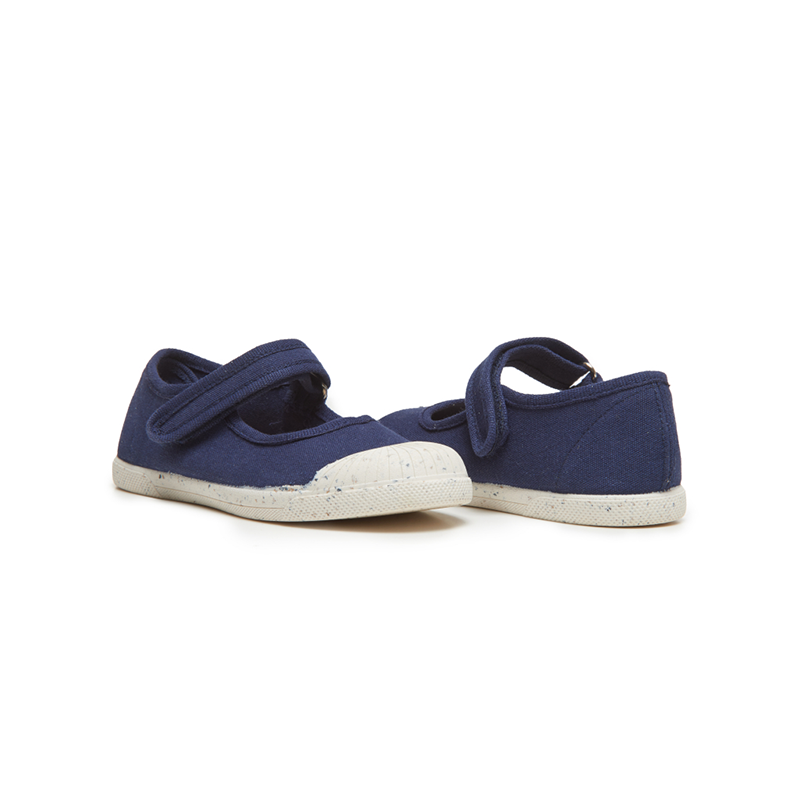 ECO-friendly Canvas Mary Jane Sneakers in Navy by childrenchic