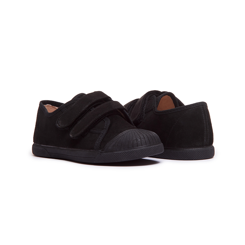 Fall Suede Sneakers in Black by childrenchic