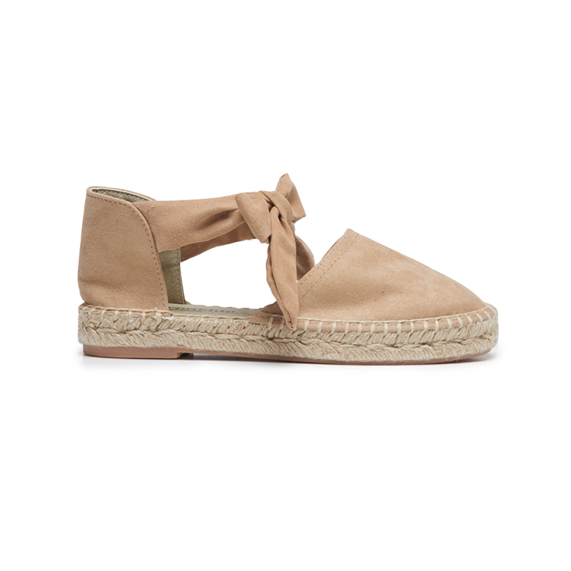 Suede Espadrille in Nude by childrenchic