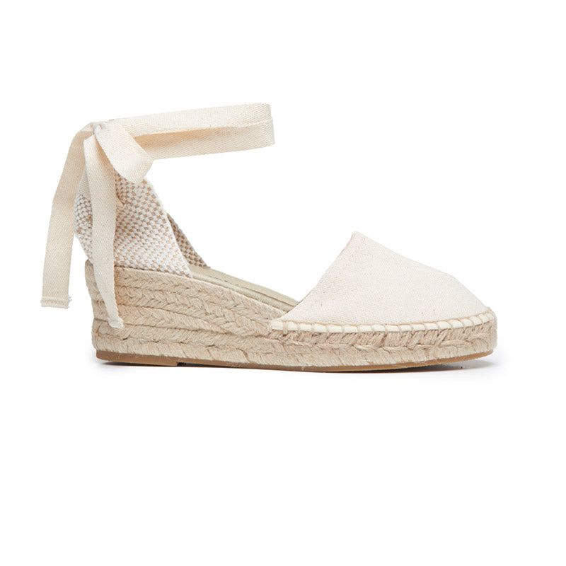 Classic Espadrille Wedge in Nude by childrenchic