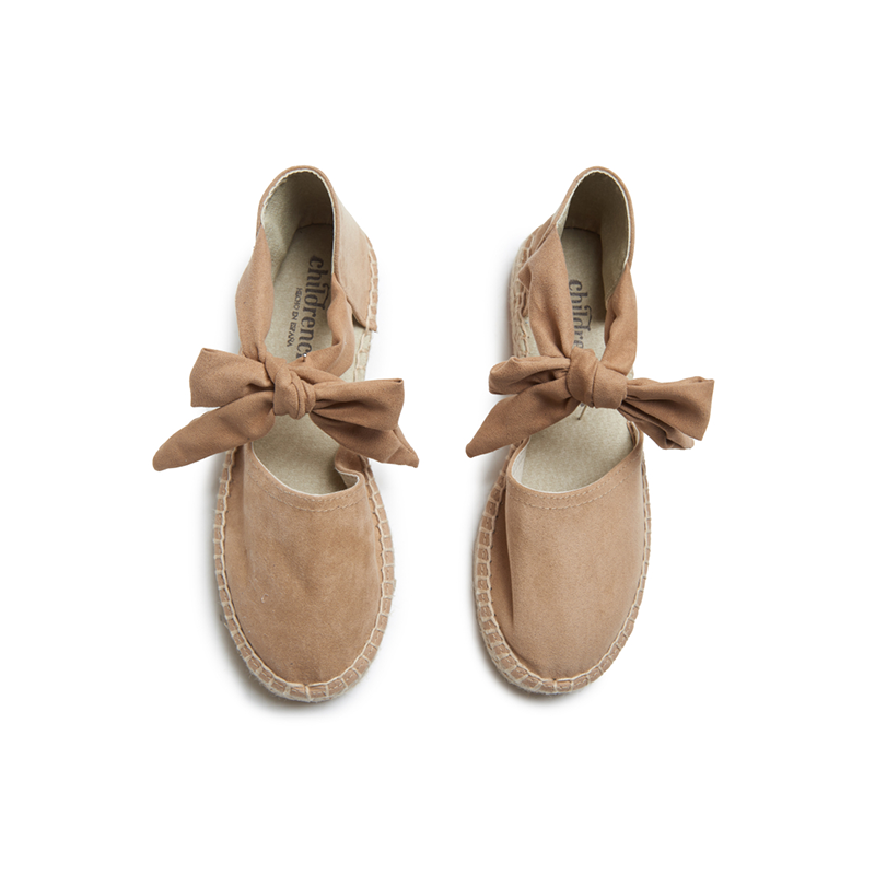 Suede Espadrille in Nude by childrenchic