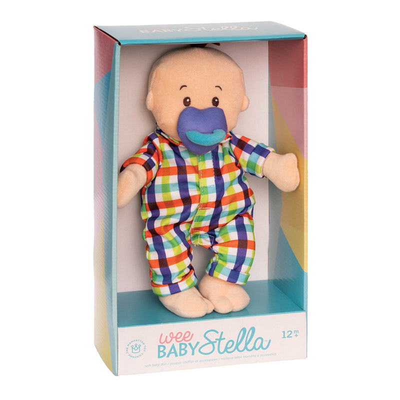 Wee Baby Fella Peach with Brown Hair by Manhattan Toy