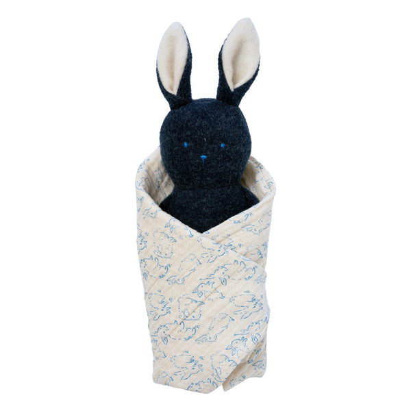 Bunny Rattle + Burp Cloth by Manhattan Toy