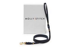 Butter Leather City Dog Leash - Navy Blue by Molly And Stitch US