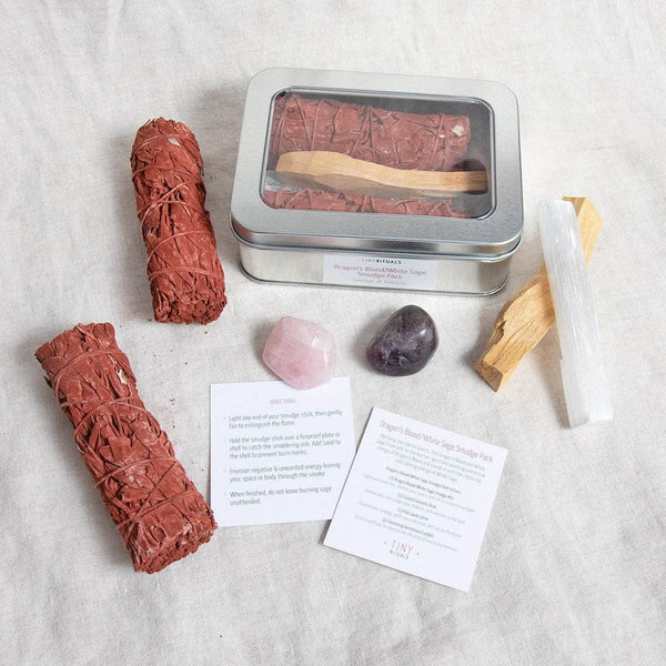 Dragon's Blood/White Sage Smudge Gift Pack by Tiny Rituals