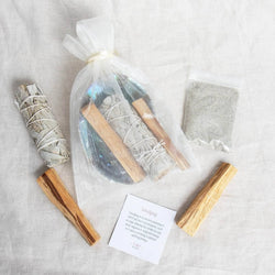 Palo Santo Smudge Kit with Abalone Shell by Tiny Rituals
