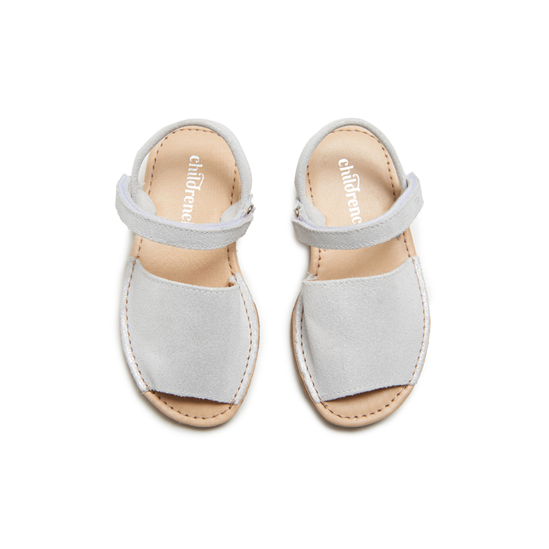 Leather Sandals in Silver Shimmer by childrenchic