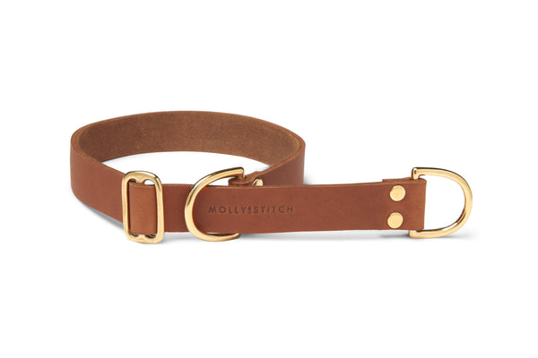 Butter Leather Retriever Dog Collar - Sahara Cognac by Molly And Stitch US