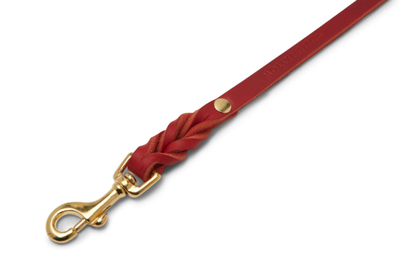 Butter Leather City Dog Leash - Chili Red by Molly And Stitch US