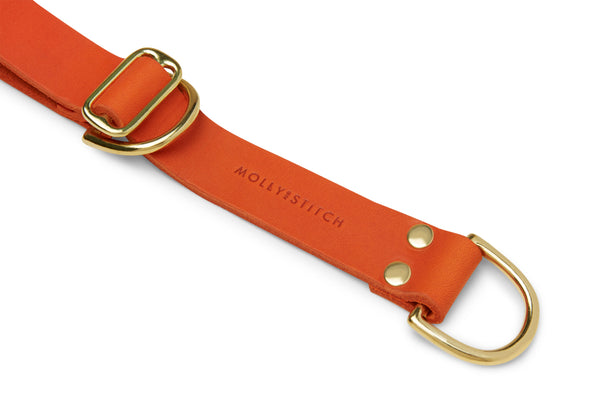 Butter Leather Retriever Dog Collar - Mango by Molly And Stitch US