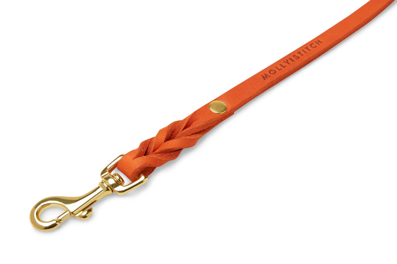 Butter Leather 3x Adjustable Dog Leash - Mango by Molly And Stitch US