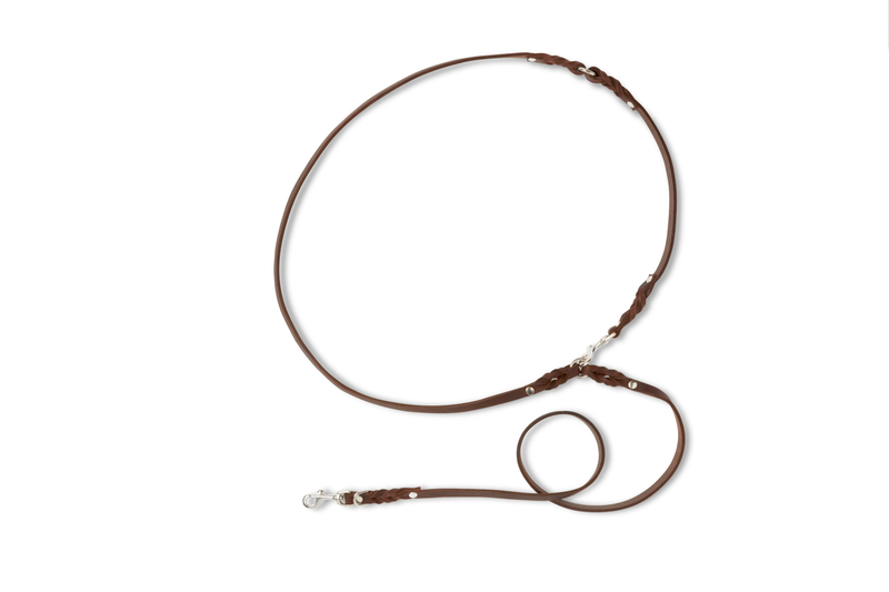 Butter Leather 3x Adjustable Dog Leash - Classic Brown by Molly And Stitch US