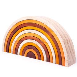Natural Wooden Stacking Rainbow - Large by Bigjigs Toys