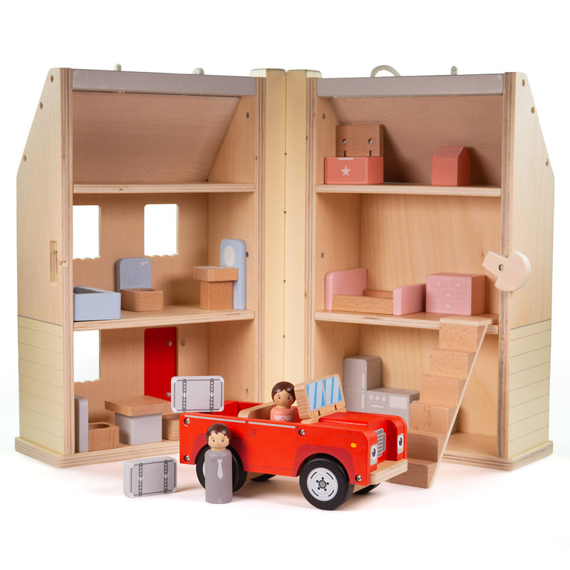 Folding Dolls House Set by Bigjigs Toys US