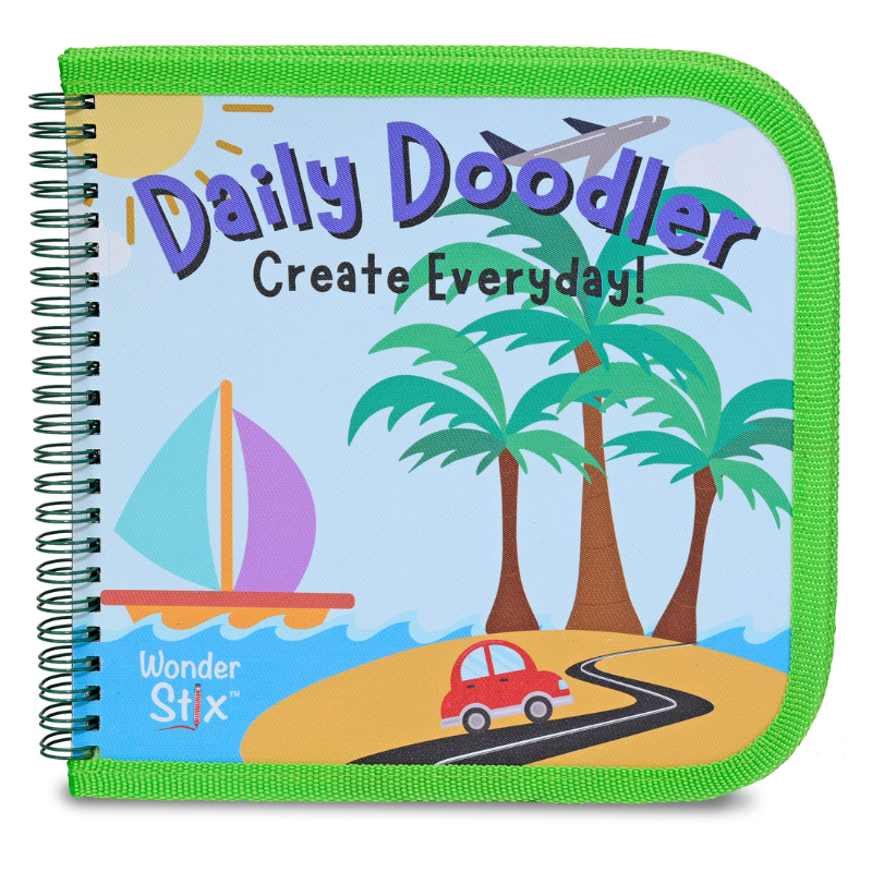 Daily Doodler Reusable Activity Book- Travel Cover, Includes 4 Wonder Stix by The Pencil Grip, Inc.