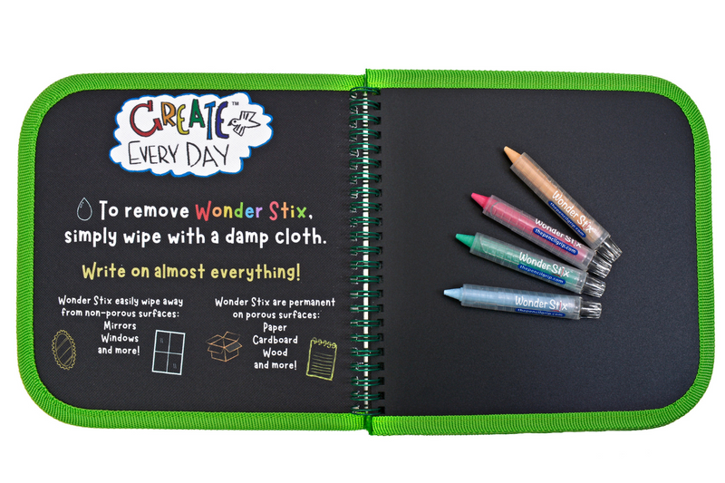 Daily Doodler Reusable Activity Book- Dino Cover, Includes 4 Wonder Stix by The Pencil Grip, Inc.