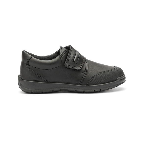 Single Rip-tape School Trainers in Black by childrenchic
