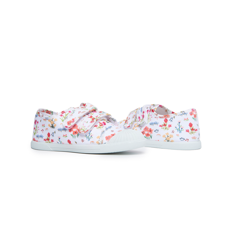 Canvas Double Sneaker in Floral by childrenchic