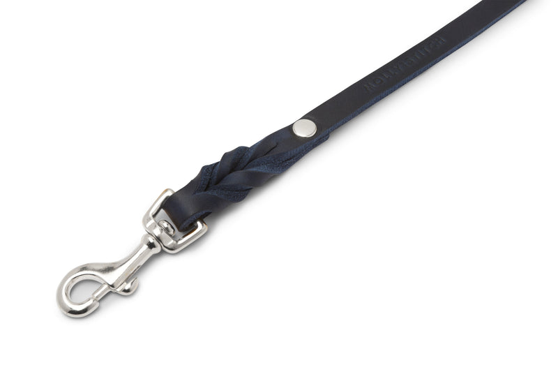 Butter Leather City Dog Leash - Navy Blue by Molly And Stitch US