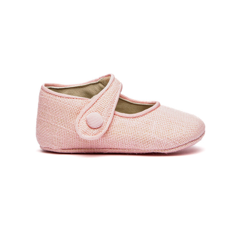 My-First Linen Mary Janes in Rose by childrenchic