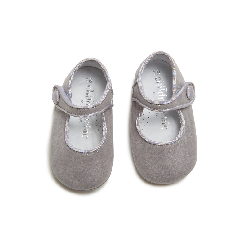 My-First Mary Janes in Silver Shimmer by childrenchic