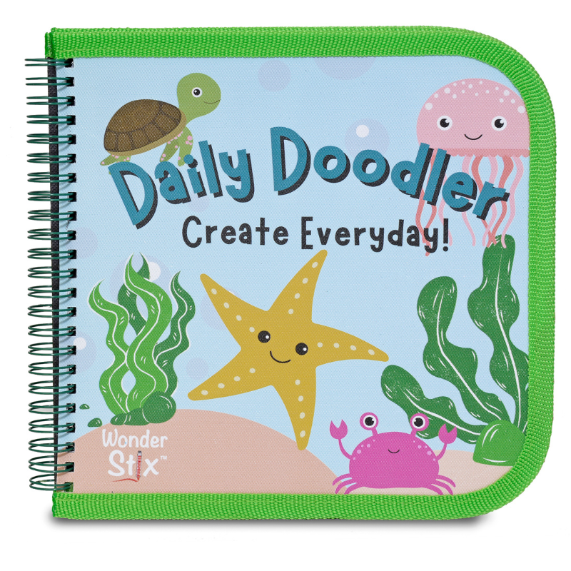 Daily Doodler Reusable Activity Book- Sea Life Cover, Includes 4 Wonder Stix by The Pencil Grip, Inc.