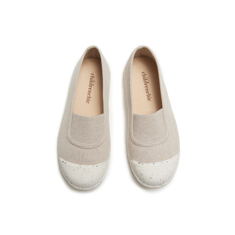 ECO-Friendly Canvas with Elastic Slip-on in Taupe by childrenchic