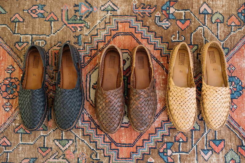 Men's Woven Shoe in Honey + No Stripes by Mohinders