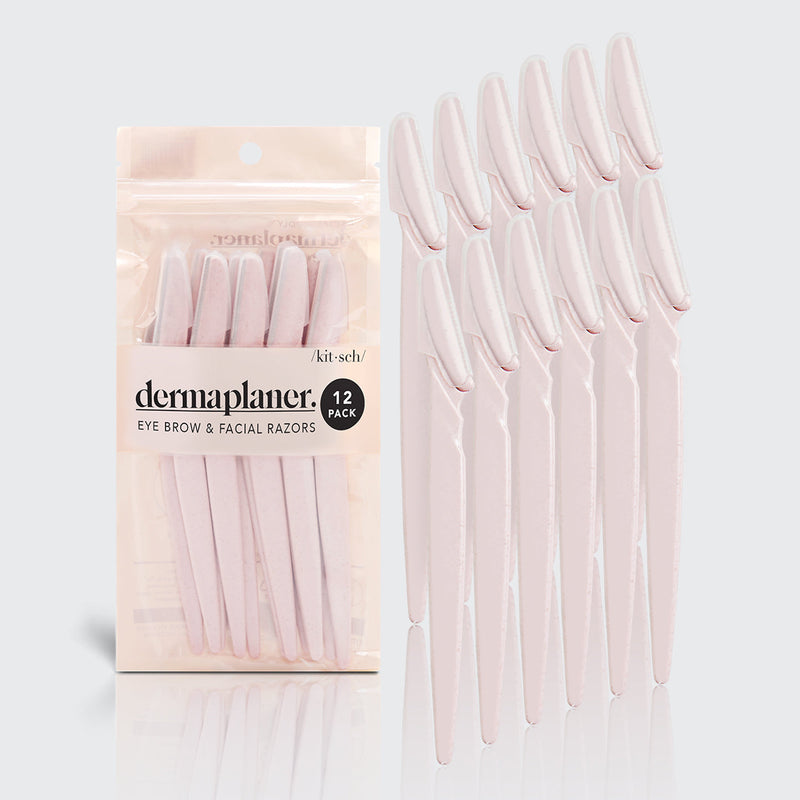 Dermaplaning Tool 12pk | Eco-Friendly Blush by KITSCH