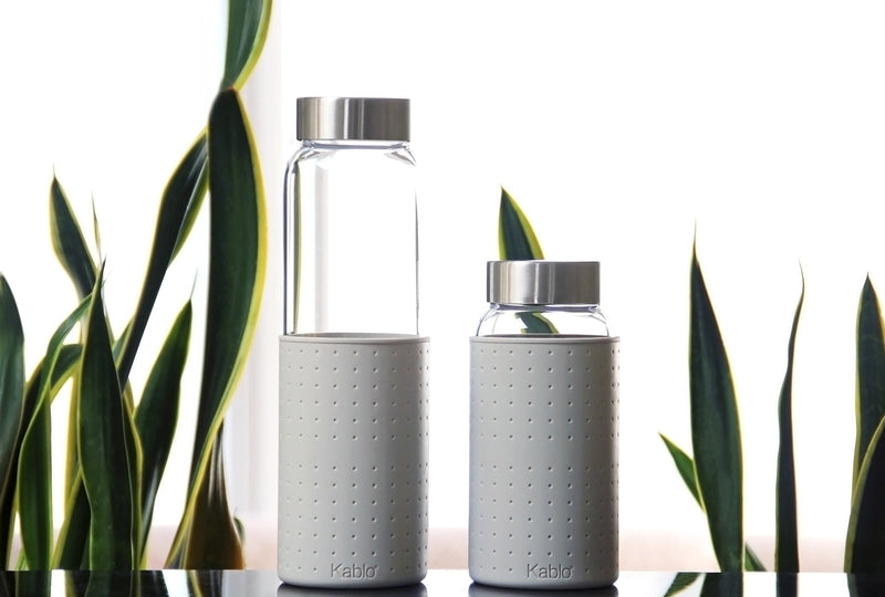 21 oz Glass Water Bottle with Stainless Steel Cap (2nd Generation)