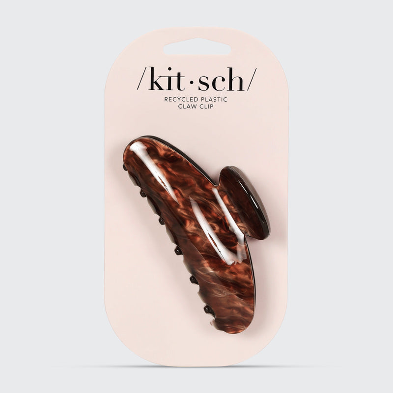 Recycled Plastic Marble Claw Clip - Brunette by KITSCH