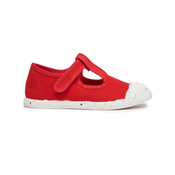 ECO-friendly T-band Sneakers in Red by childrenchic