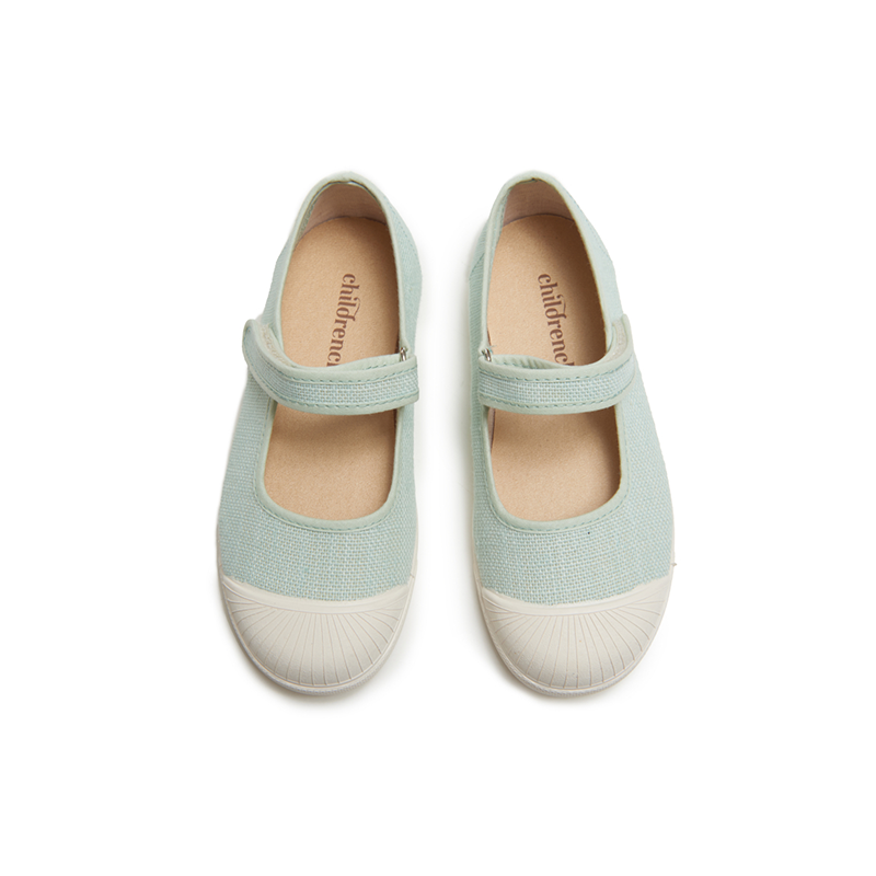 Linen Mary Jane Sneakers in Mint by childrenchic