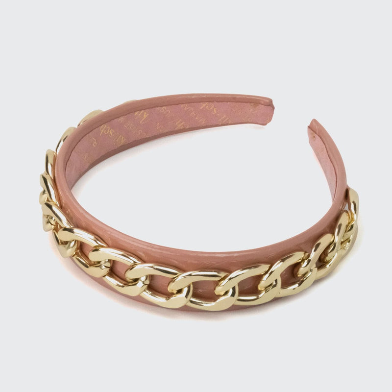 Patent Headband with Chain - Blush by KITSCH