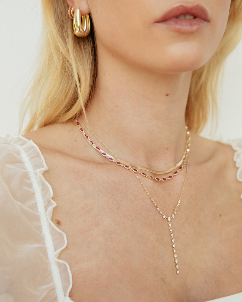 Charlie Tennis Chain Ruby by Eight Five One Jewelry