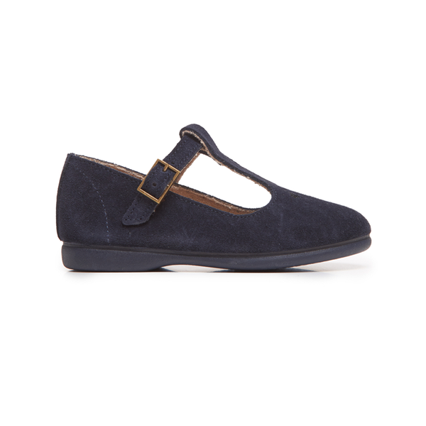 Suede Spectator T-band Shoes in Navy by childrenchic