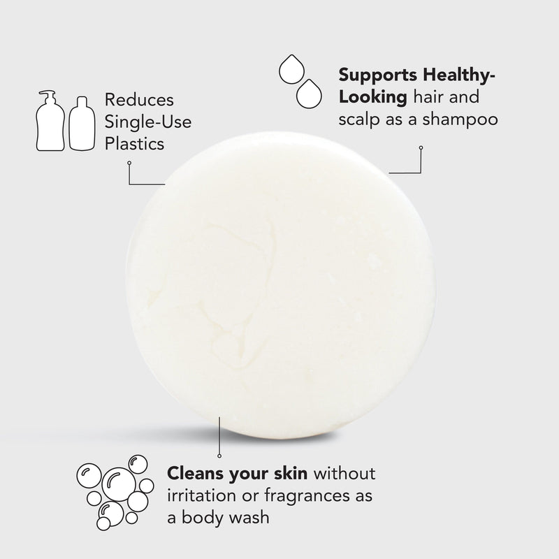 Ultra Sensitive Shampoo & Body Wash Bar Fragrance Free by KITSCH