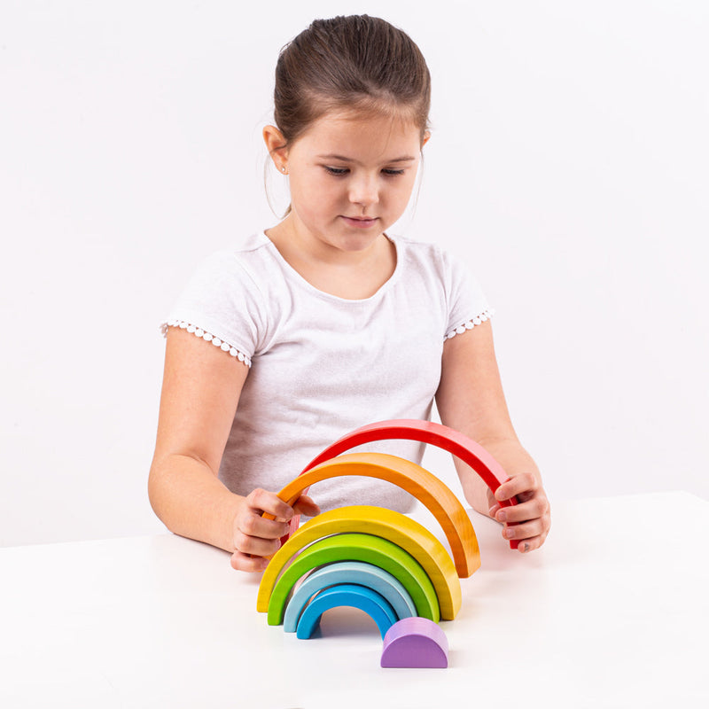 Wooden Stacking Rainbow - Small by Bigjigs Toys