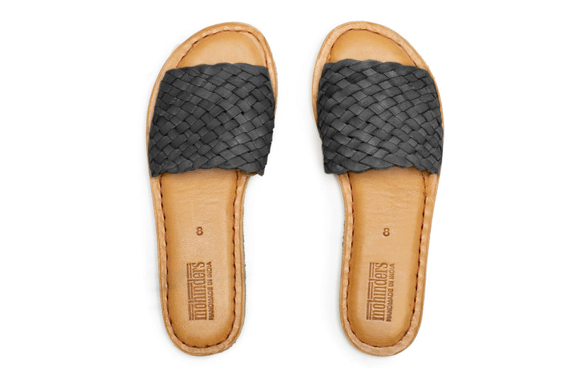 Women's Woven Sandal in Charcoal by Mohinders