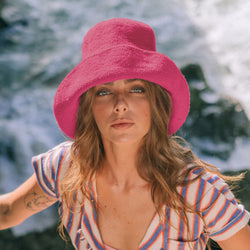 BLOOM Crochet Hat, in Hot Pink by BrunnaCo