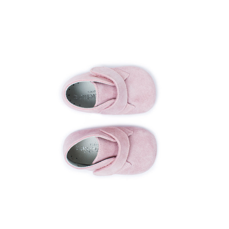 Childrenchic® My-First Pink Suede Baby Pram Velcro Booties by childrenchic